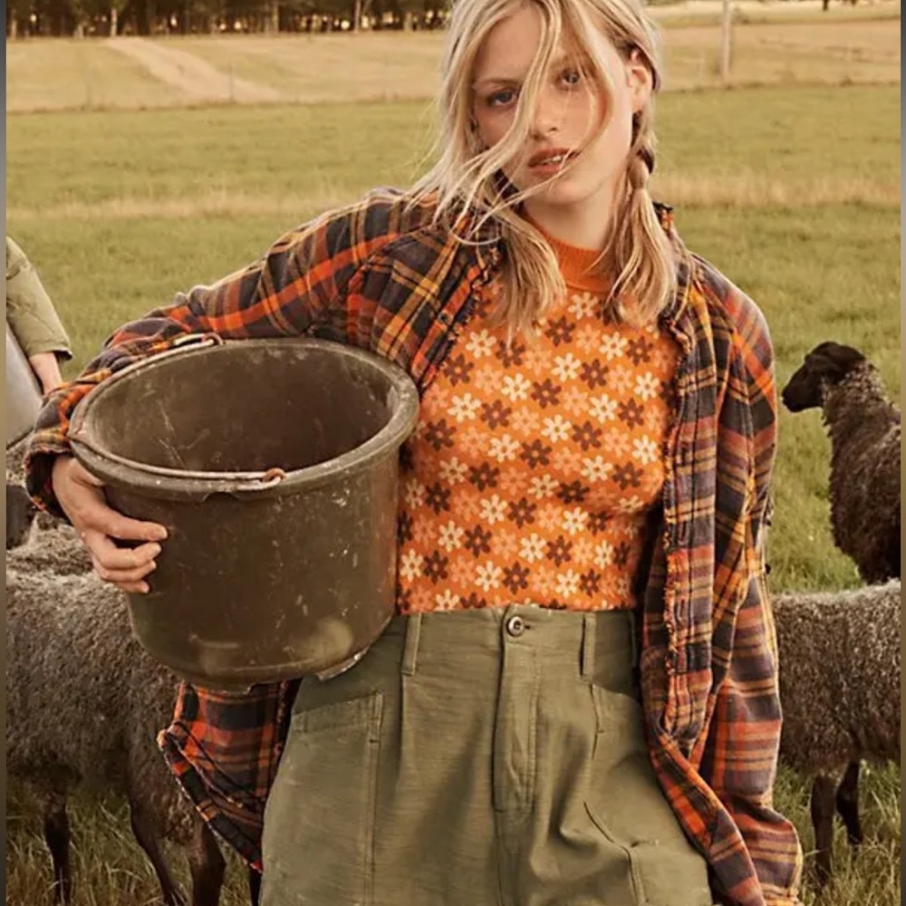 Free People We The Free | Summer Daydream Plaid Shirt | XS